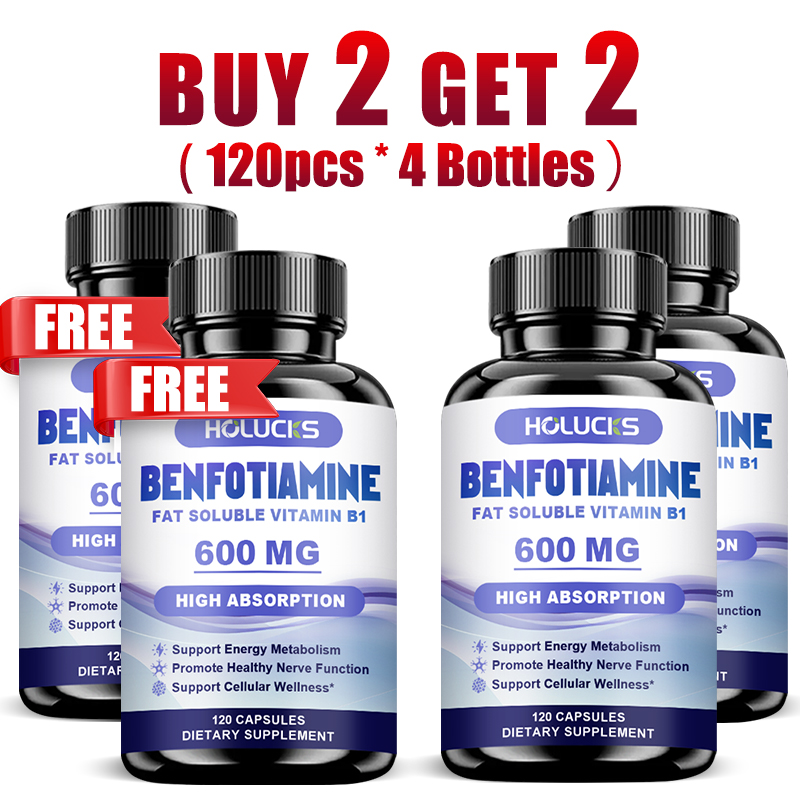 Health Wellness Vitamins - Benfotiamine Capsules, with Fat-Soluble Vitamin B1,