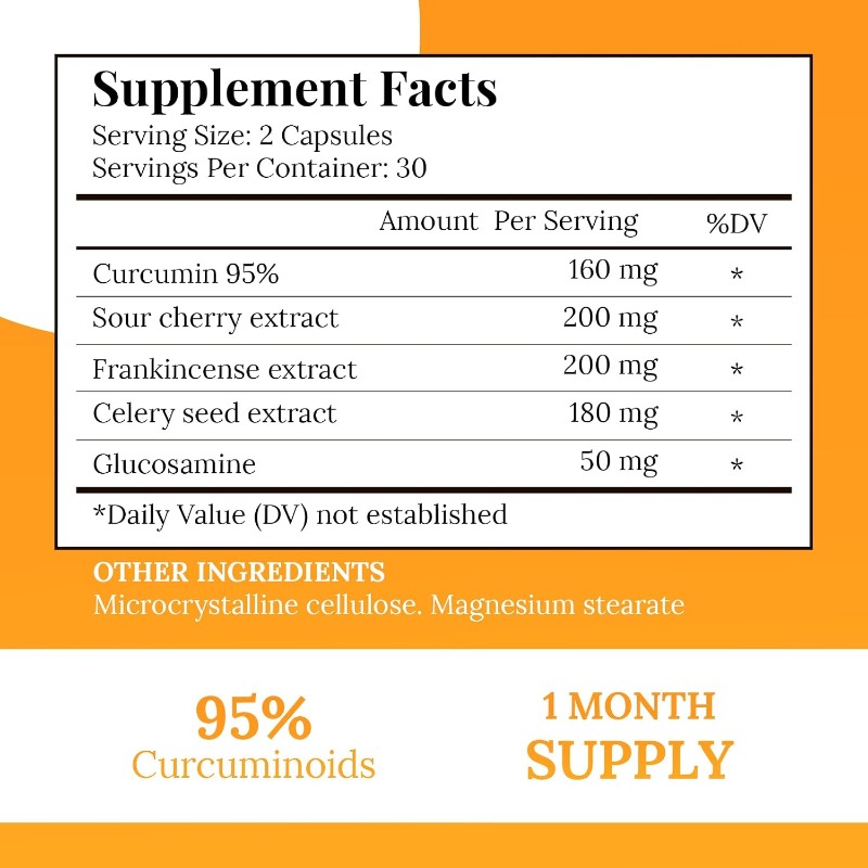 Curcumin 95%  Glucosamine Cont - огляд і ціна Health Wellness & Psychology
